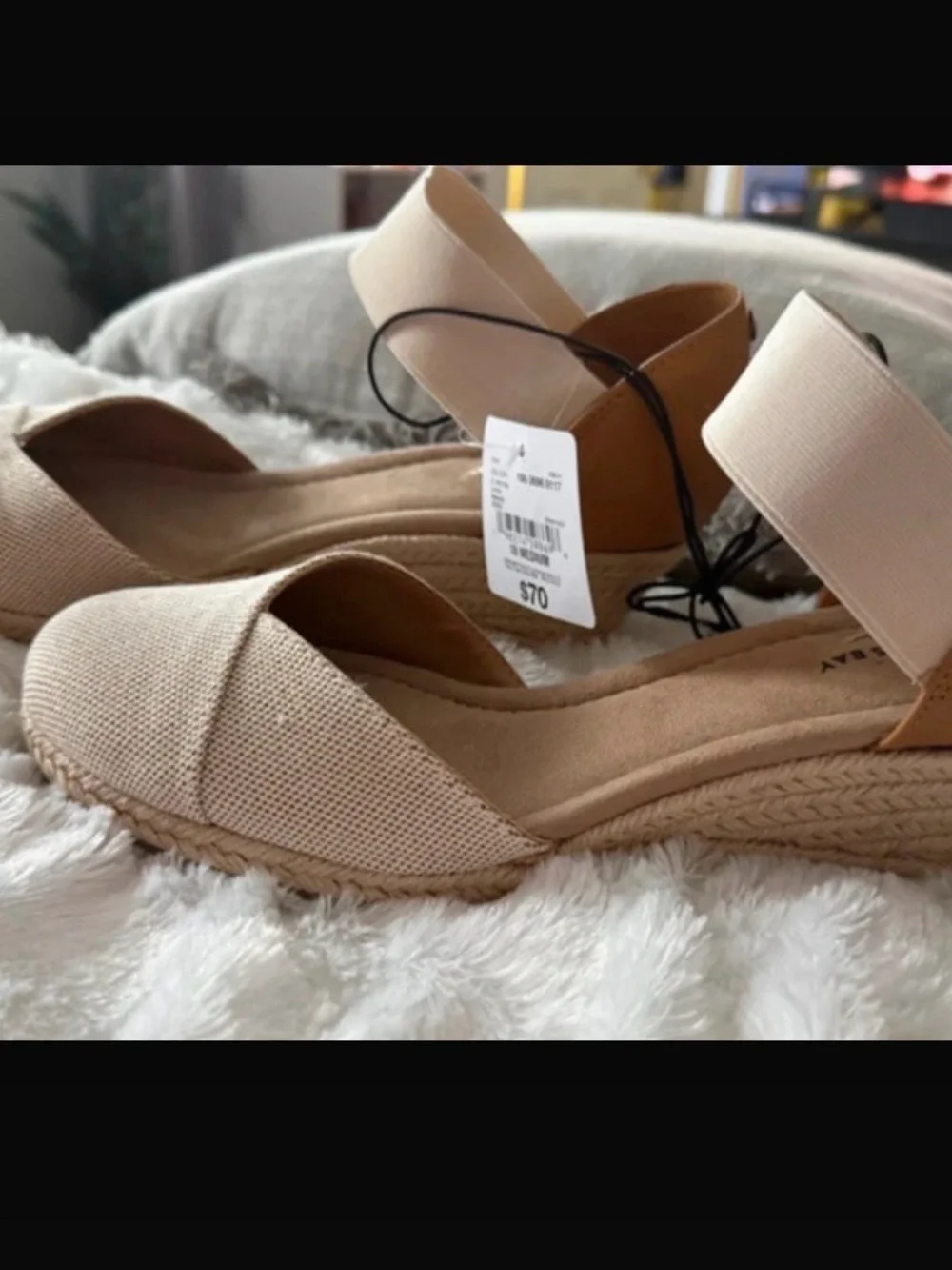 St. John's Bay Espadrille Wedge Sandals Size 10